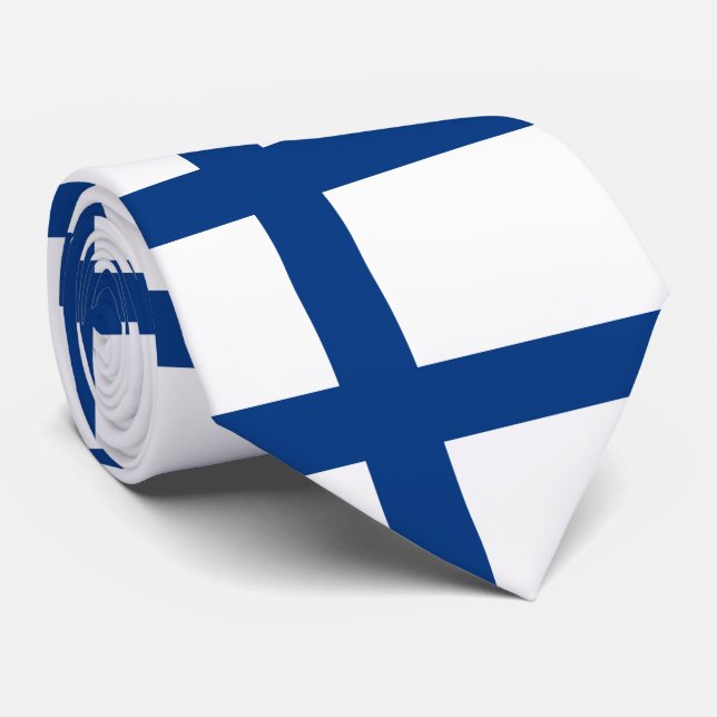 Finland Flag Neck Tie (Rolled)