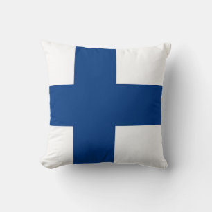 Finland Flag on American MoJo Pillow