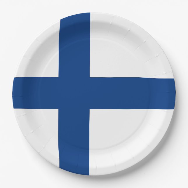 Finland flag paper plates (Front)