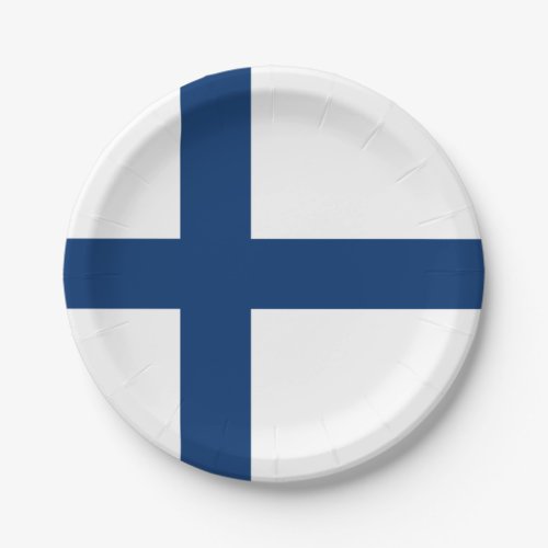 Finland Flag Paper Plates