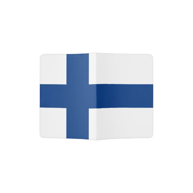 Finland Flag Passport Holder (Opened)