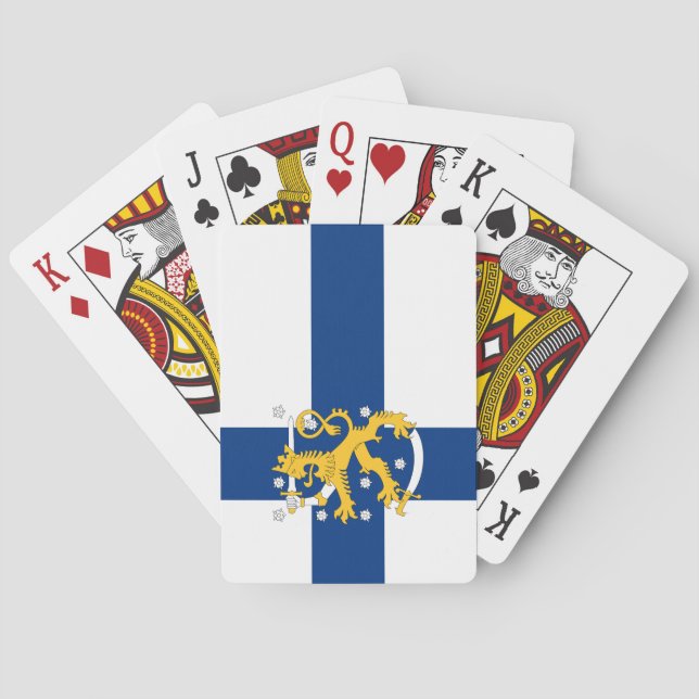 Finland flag phone case poker cards (Back)