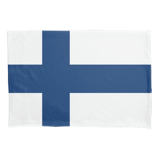 Finland Flag Pillow Case (Front)