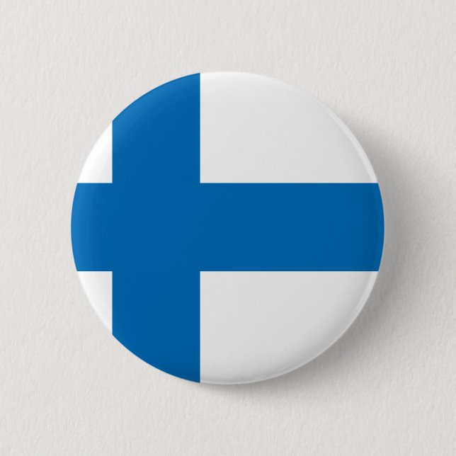 Finland Flag Pinback Button (Front)