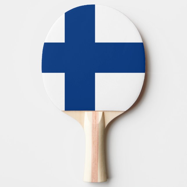 Finland Flag Ping Pong Paddle (Front)