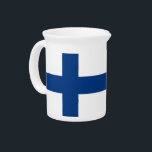 Finland Flag Pitcher<br><div class="desc">Serve your beverages in style with our stunning pitcher featuring the flag of Finland! This elegant pitcher is not just a functional item; it’s a celebration of Finnish culture and pride. The vibrant design prominently showcases the iconic Finnish flag, making this pitcher a unique and meaningful way to express your...</div>