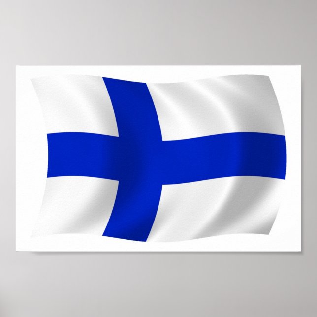Finland Flag Poster Print (Front)