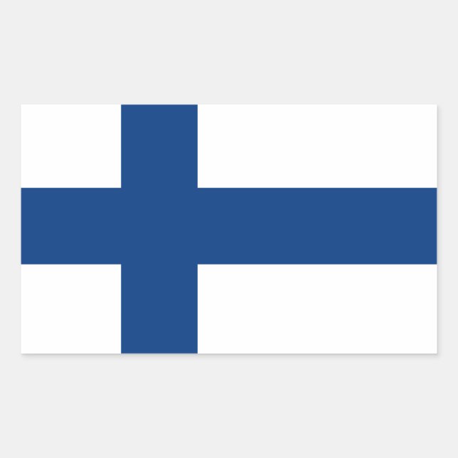 Finland Flag Rectangular Sticker (Front)