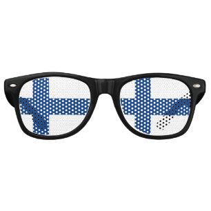 Finland Flag Retro Sunglasses