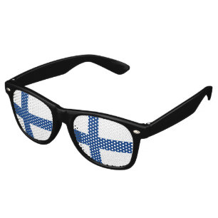 Finland flag retro sunglasses