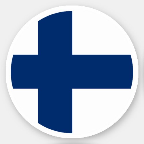 Finland Flag Round Sticker