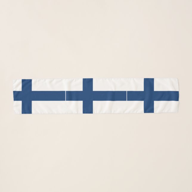 Finland Flag Scarf (Front (Horizontal))