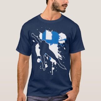 Finland Flag Skater Ice Skating 1 T-Shirt
