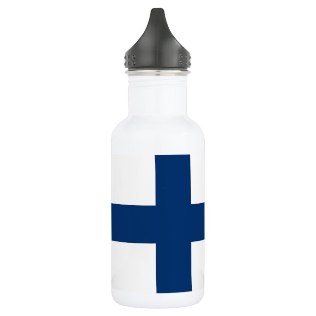 Finland Flag Stainless Steel Water Bottle (Left)