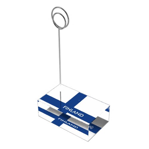 Finland flag table place card holders for wedding