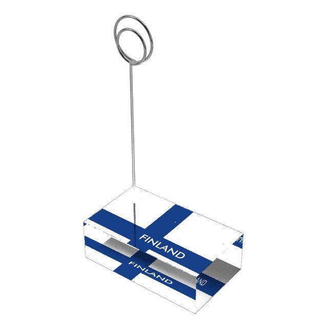 Finland flag table place card holders for wedding (Corner)