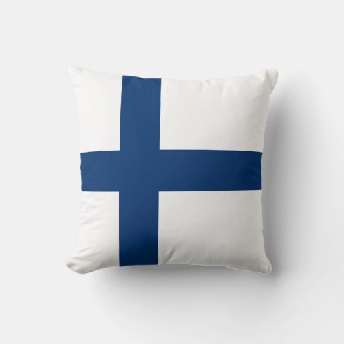 Finland Flag Throw Pillow