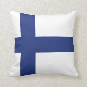Finland Flag Throw Pillow
