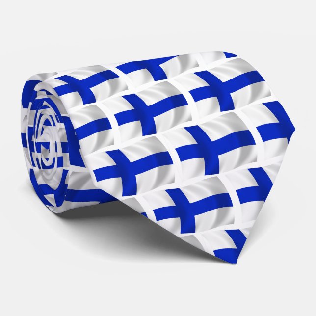 Finland Flag Tie (Rolled)