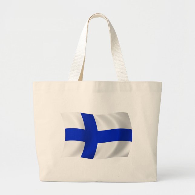 Finland Flag Tote Bag (Front)