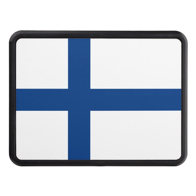 Finland Flag Tow Hitch Cover (Front)