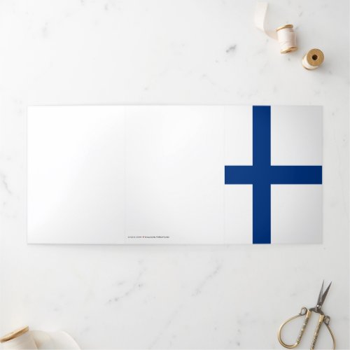 Finland flag Tri_Fold card