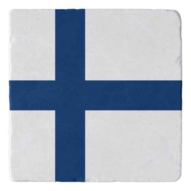 Finland Flag Trivet (Front)