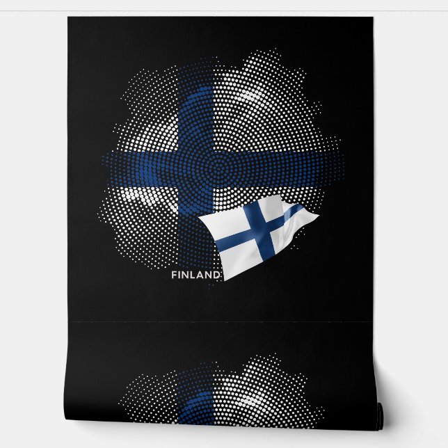Finland flag wallpaper  (Unrolling)