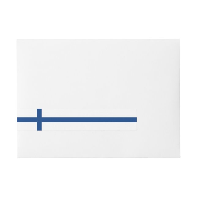 Finland Flag Wrap Around Address Label (Front)