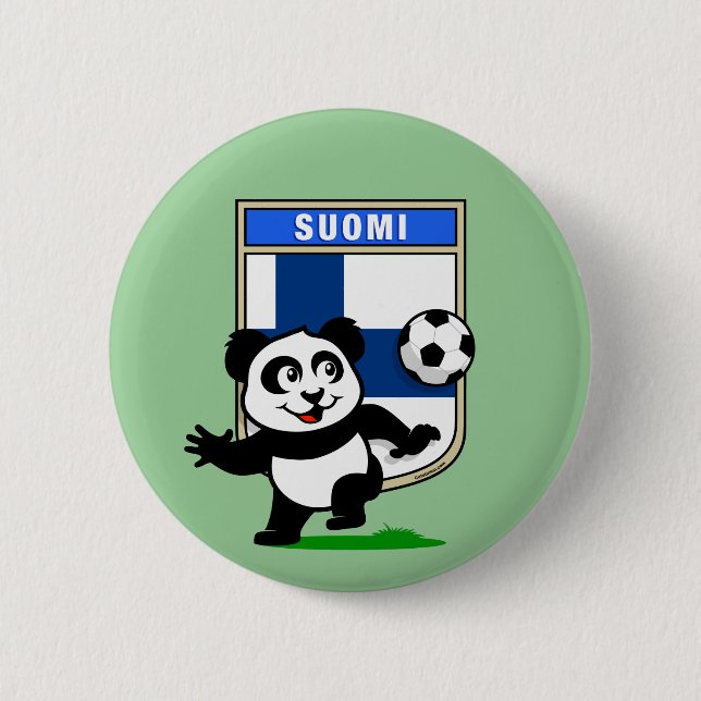 Finland Football Panda Button (Front)
