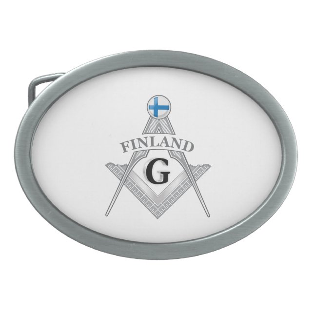 Finland freemasonry sign belt buckle (Front)