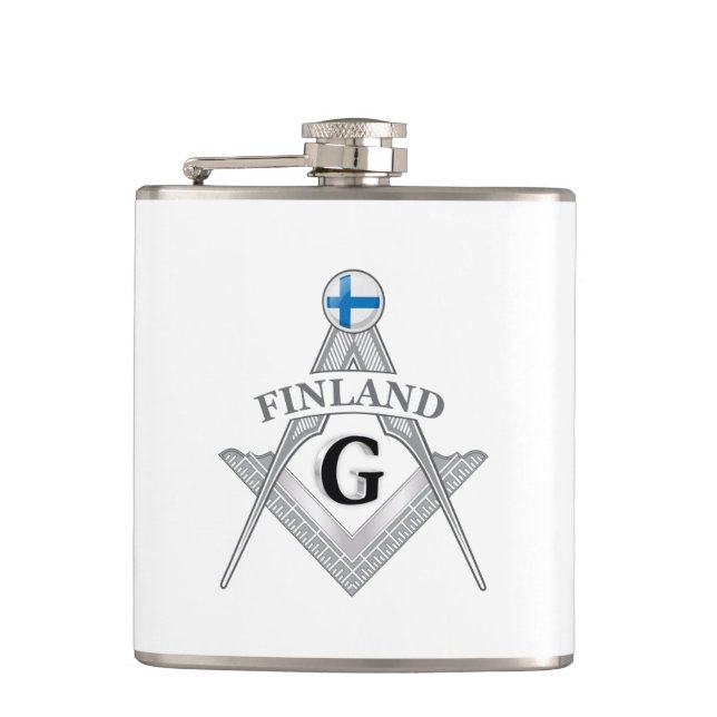 Finland freemasonry sign flask (Front)