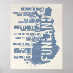 Finland Funland List 3 Colossal Poster/Print Poster