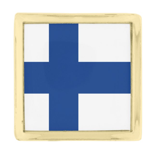 Finland Gold Finish Lapel Pin (Front)