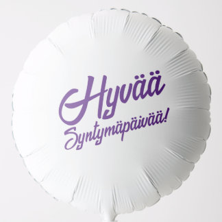 Finland Happy Birthday in Finnish  Balloon