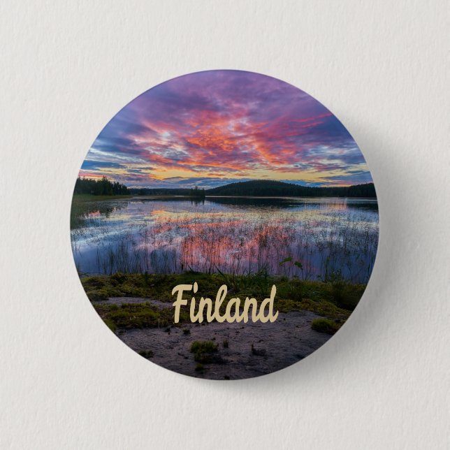 Finland Helsinki Northern Europe Button (Front)