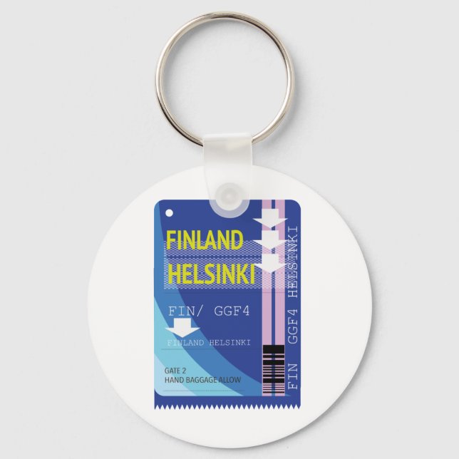 Finland Helsinki travel pass Keychain (Front)