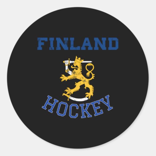 Finland Hockey Jersey Classic Round Sticker