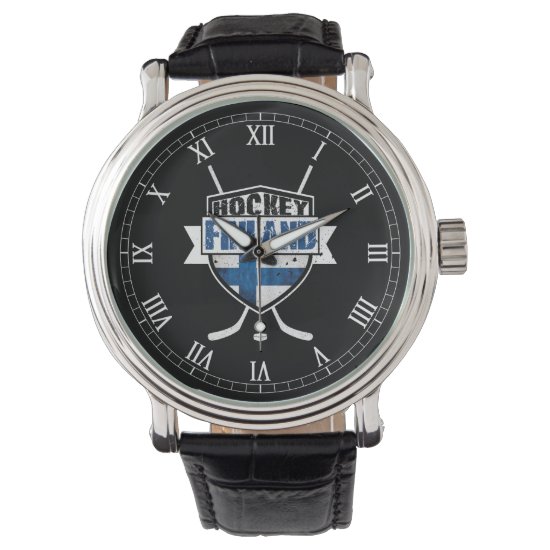 Finland Ice Hockey Logo Shield Wrist Watch