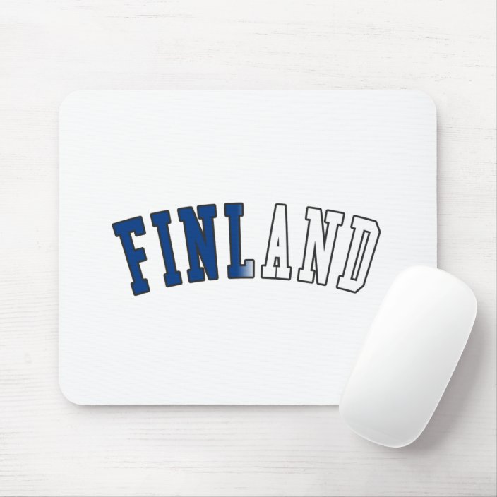 Finland in National Flag Colors Mouse Pad