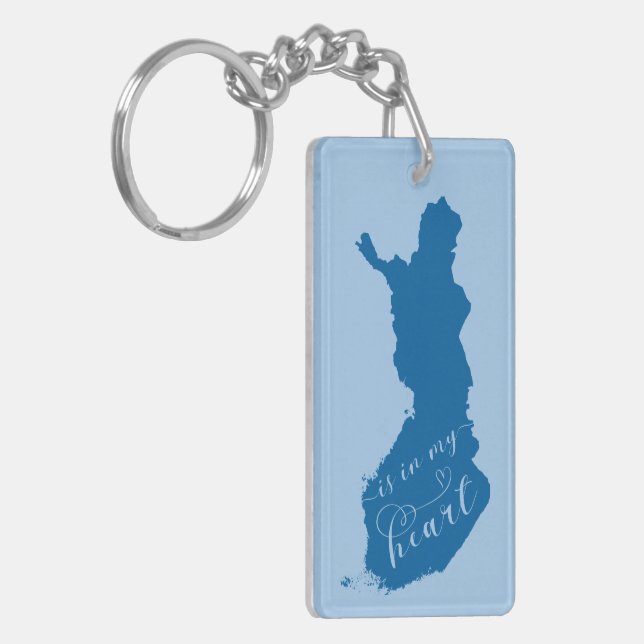 Finland Is In My Heart Keychain (Front Left)