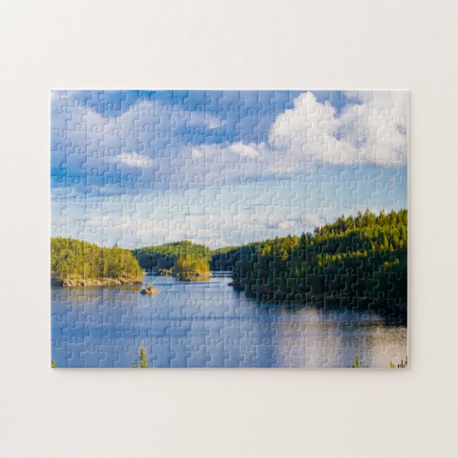 Finland Lake at Summer Jigsaw Puzzle | Scandinavia (Horizontal)