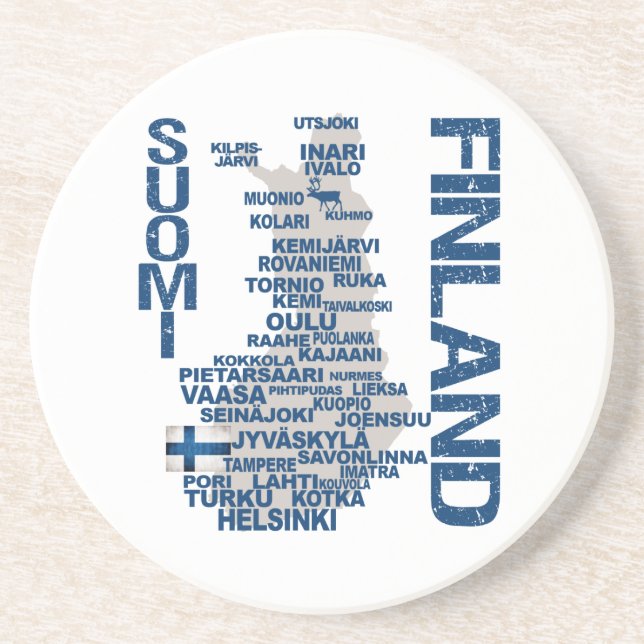 FINLAND MAP coaster (Front)