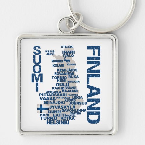 FINLAND MAP key chain