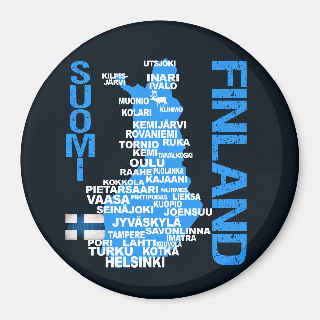 FINLAND MAP magnet (Front)