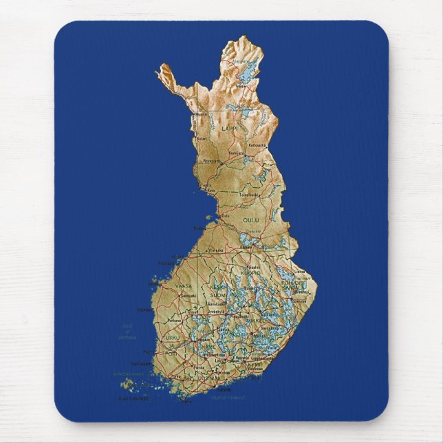 Finland Map Mousepad (Front)