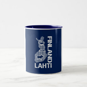 FINLAND MAP mug - Lahti - choose style, colour