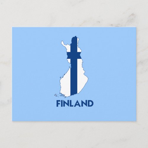 FINLAND MAP POSTCARD