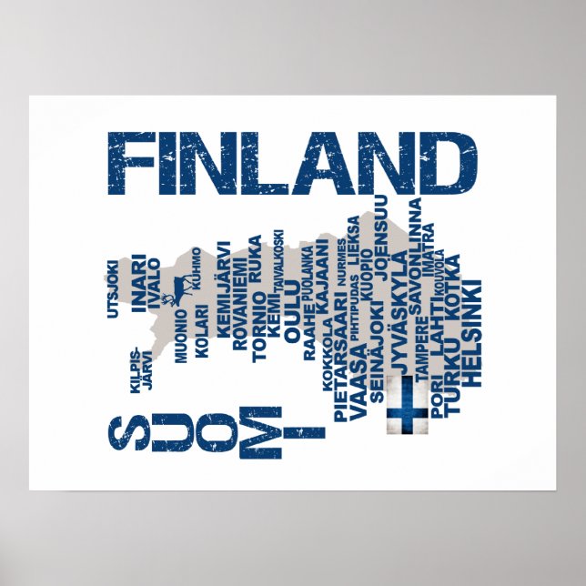 FINLAND MAP poster (Front)