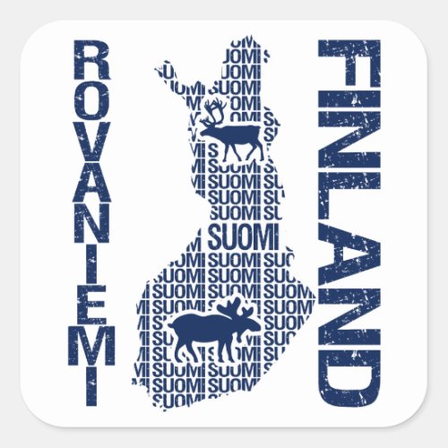 FINLAND MAP stickers _ Rovaniemi